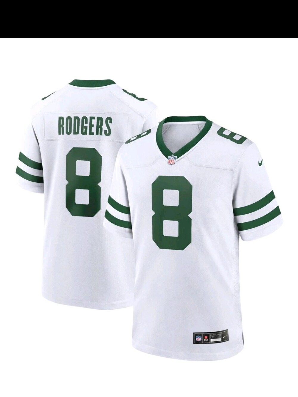 Aaron Rodgers Jets Nike Player Game Jersey - Legacy White New With Tags XXL